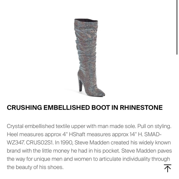 Steve Madden Silver Rhinestone Heeled Boots - Picture 8 of 9